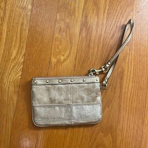 Coach Gold Wristlet
